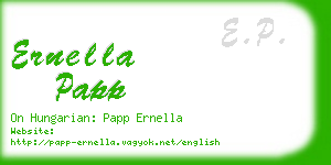 ernella papp business card